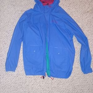 Columbia Blue and Red Raincoat for Men